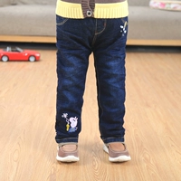 4-5-6-7-8 tuổi cô gái mùa đông quần trẻ em quần cô gái clip mỏng lụa cotton quần denim dày quần áo trẻ em giá rẻ