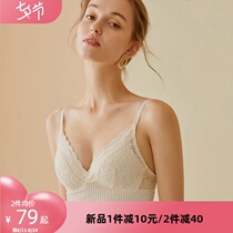 Venus blessing thin French underwear female summer small chest to collect secondary milk without steel ring triangle cup bra cover