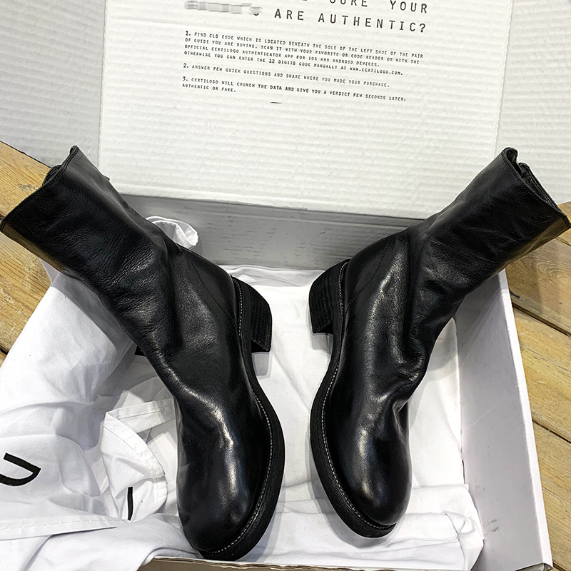 Marpiorigin guidi short boots female ghost boots 788 rear zipper 796 inverted boots nets red Inn wind Martin boots-Taobao