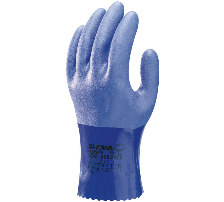 SHOWA Shang and 650PVC oil resistant operating gloves 25 cm