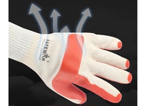 SAFEMAN Junyu 7102 Film Gloves (White Red) Grade 4 Wear-resistant Acid and Alkali Chemical Protective Gloves