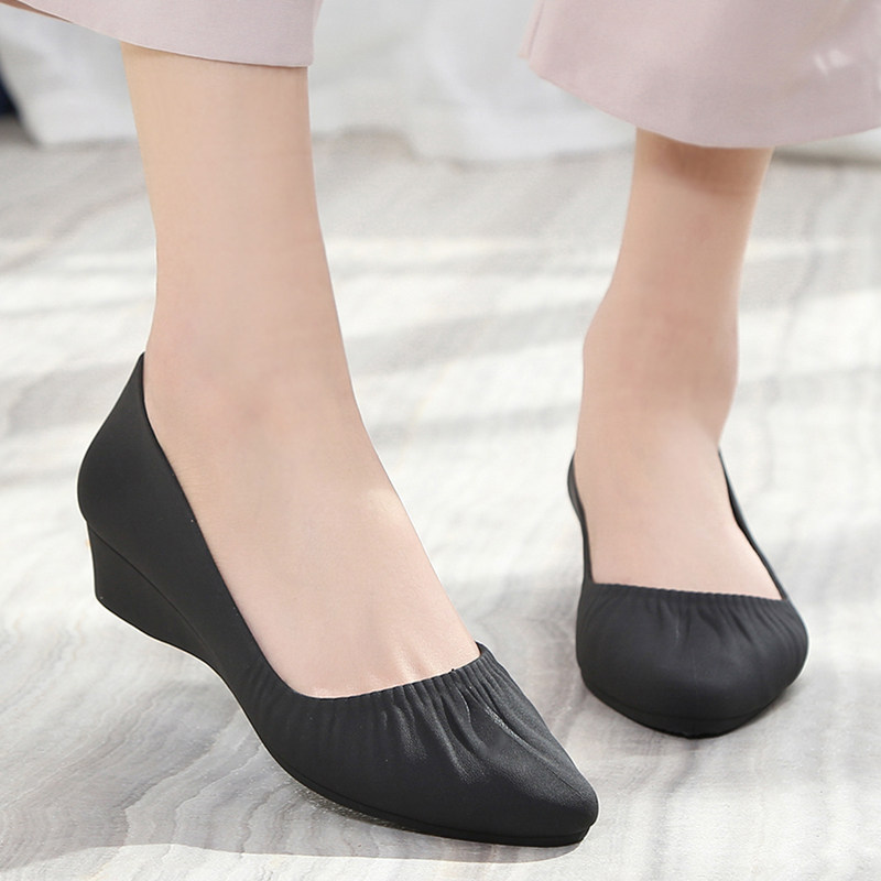 Fashion new sandals female summer net red Baotou ins tide slope heel non-slip single shoes thick heel soft bottom beach seaside