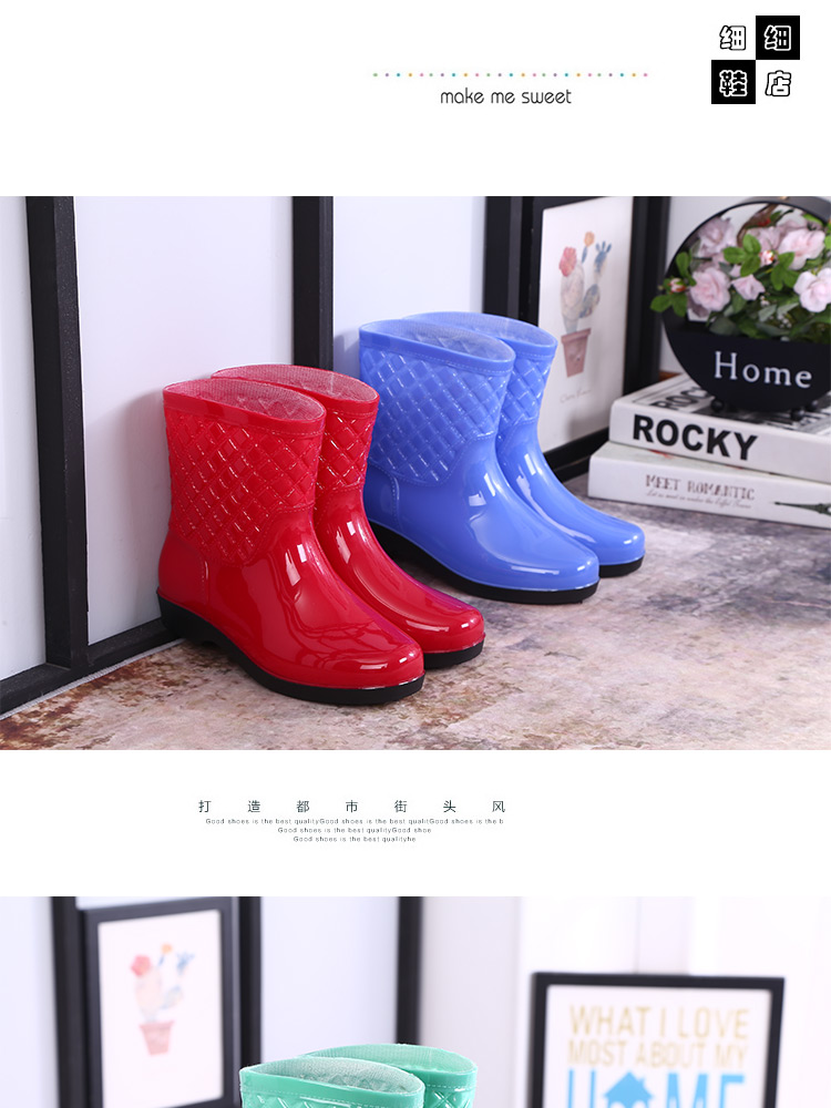 Giày đi mưa nữ dành cho người lớn ngắn ống chống trượt giày không thấm nước mưa ủng thủy triều thời trang Hàn Quốc dễ thương giày cao su giày mùa hè bọc giày đi mưa cao cấp
