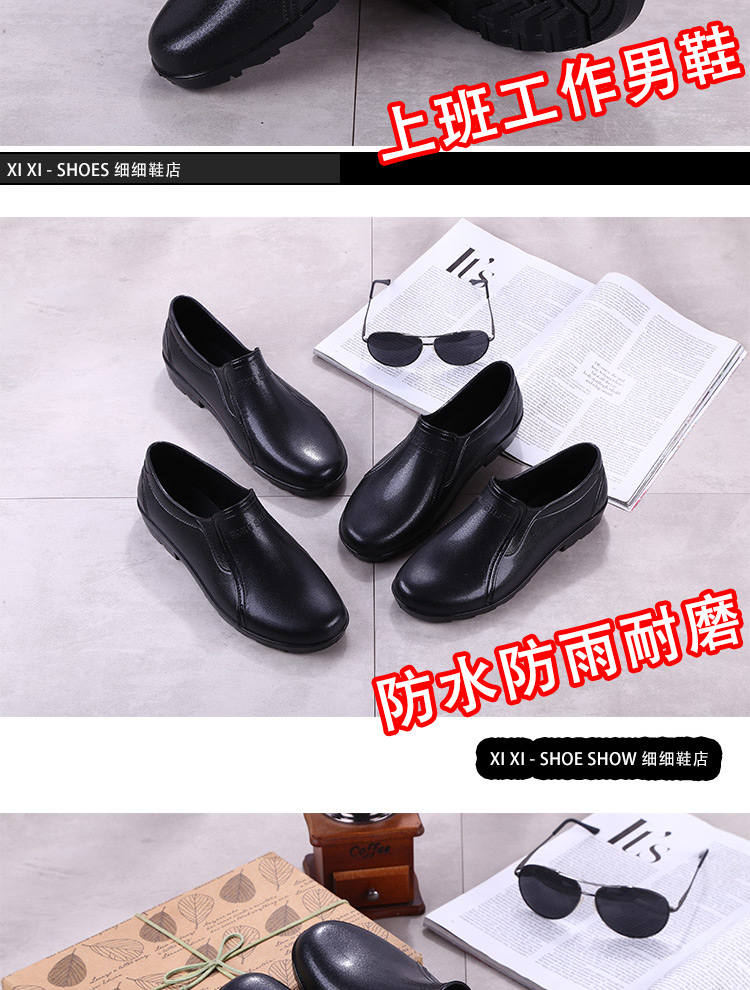 Non-slip boots mưa khởi động cao su không thấm nước giày đặt giày giày nước đầu bếp nhà bếp đặc biệt làm việc của nam giới giày mặc giúp đỡ thấp mùa hè giày sandal nam chống nước