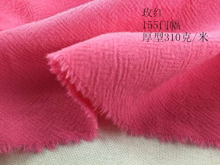 Chất liệu vải cotton nhiều màu giặt mùa thu và mùa đông rắn màu vải lanh nhăn quần áo vải dày 10 mét - Vải vải tự làm vải