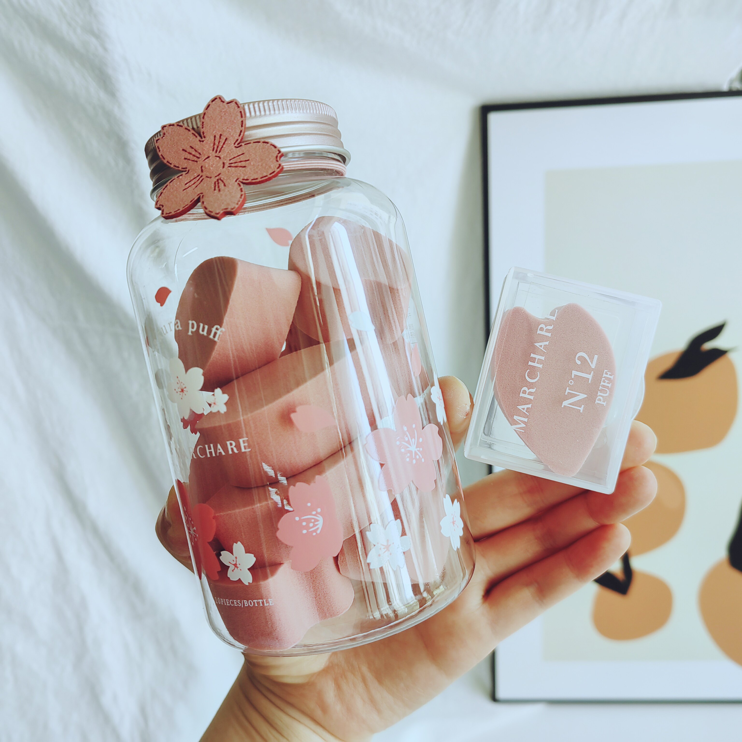 Girl's heart - box Send packing March Rabbit Marchare cherry blossom powder for dressing and wet eggs