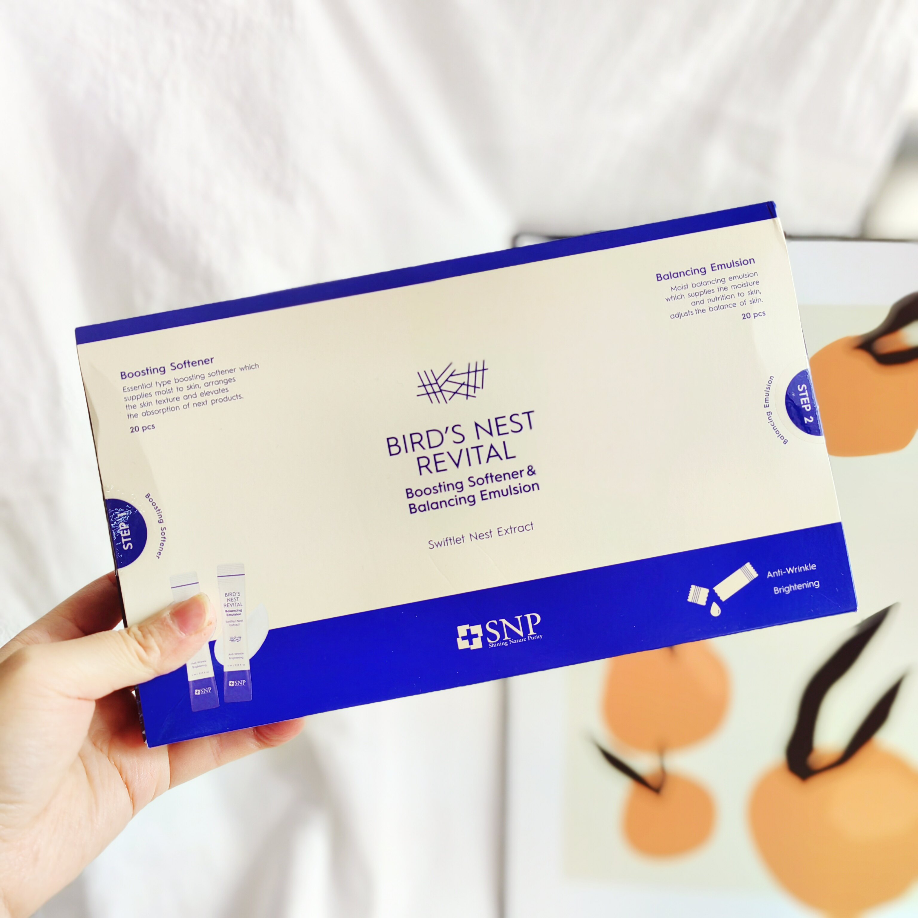 Clear and clear SNP love Divinity Yan's nest with bright and bright water balance moisturizing cream 20 strips of water 20 Dairy