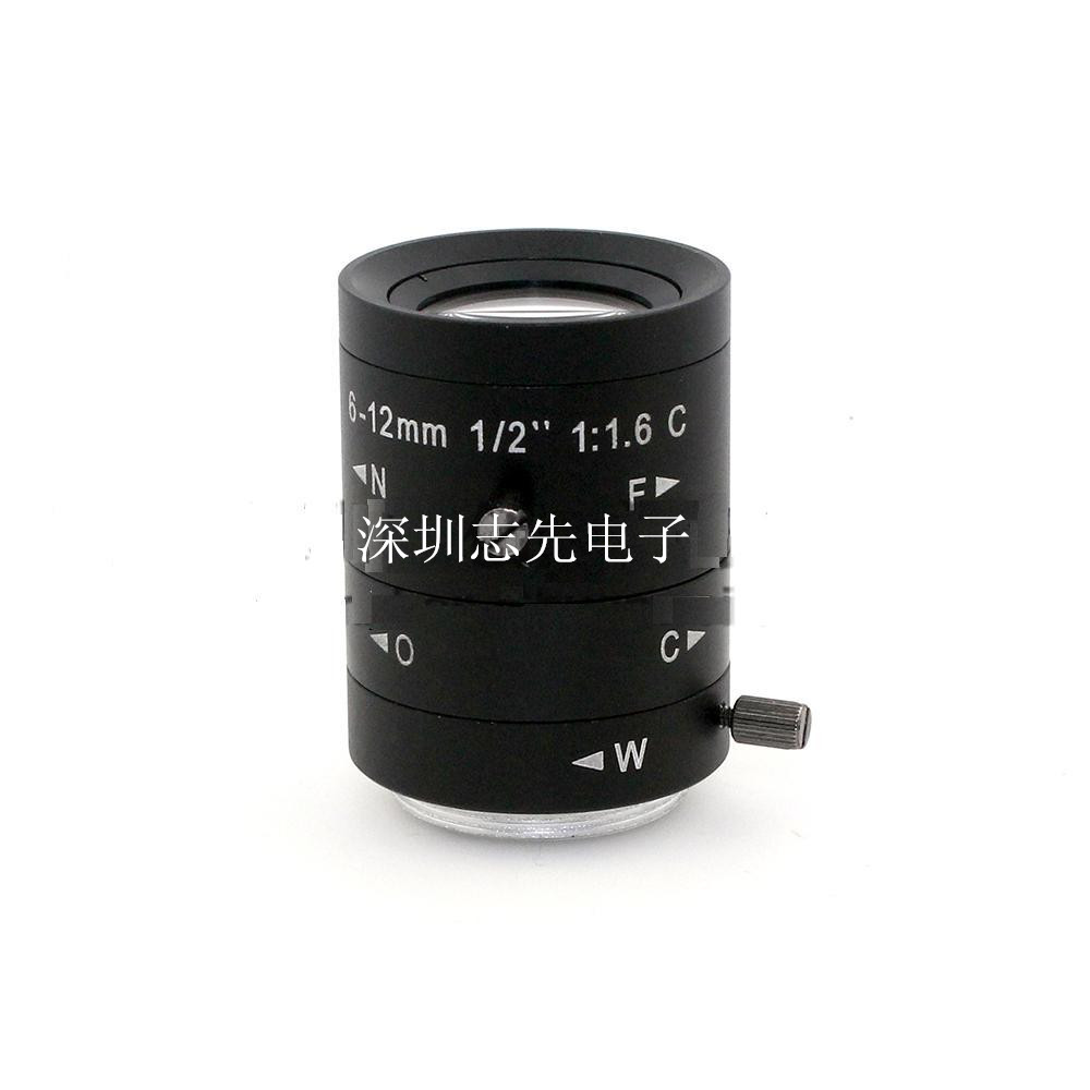 6-12mm Industrial Lens Low Distortion High Definition Machine Vision Manual Aperture C CS Interface