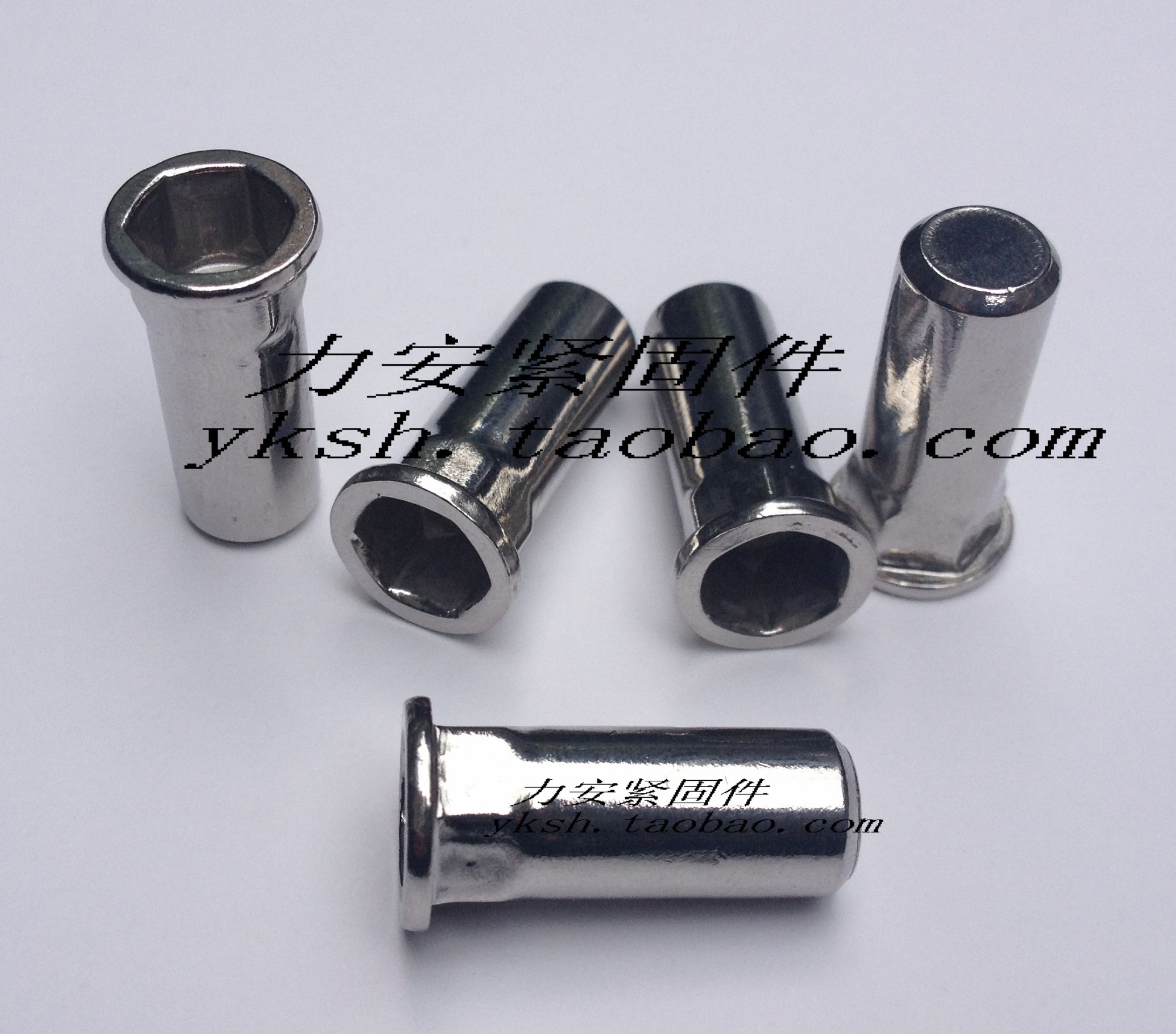 304 stainless steel flat head half hex rivet nut closed waterproof blind hole rivet nut