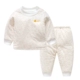 Bộ đồ lót nhiệt cho bé 0 quần cotton dày mùa thu 1 nam và nữ Đồ ngủ cho bé khóa vai mùa thu đông - Quần áo lót bộ đồ ngủ trẻ em