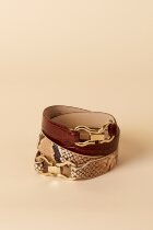 RRouje France LAURE Italy leather material retro metal double buckle belt strap