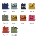 Merci Подлинная французская покупка пакеты с чистым хлопком -защитой от карманных кукол ретро -магазины сумки для покупок