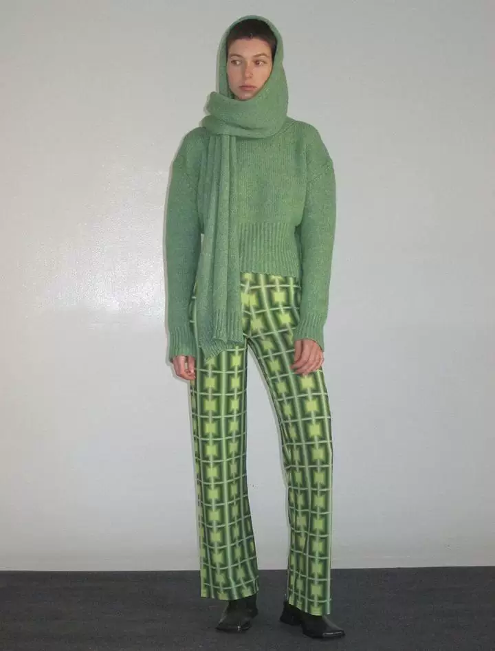 Шарф Paloma WOOL испанской покупки, смешанная шерсть, связанный шарф, милый п -грибной шерстяной шапка