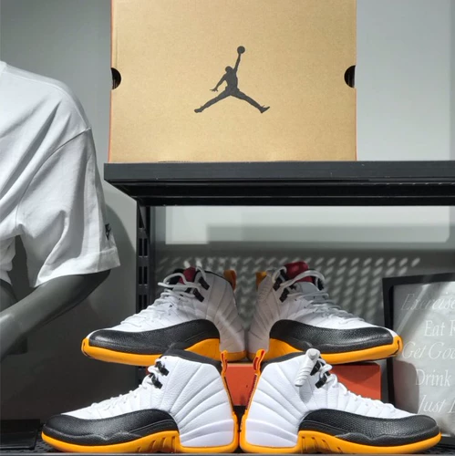 Главная группа FIRCE AIR JORDAN 12 AJ12 Черно-белая 25-летие в ретро-баскетболе High-Gang DR8887-100