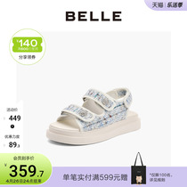 BELLE Baili 2021 Summer New mall Elegant Casual Women Sandals W4D1DBL1 with small fragrant breeze
