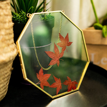 Nordic ins style simple octagonal glass specimen clip photo frame picture frame paper cut decorative frame DIY plant specimen frame