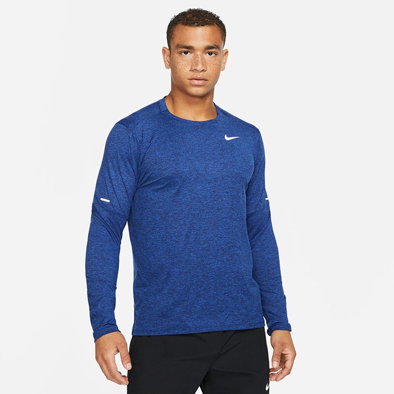 Nike Dri-Fit Element Men's Round Neck Top Sports Casual Long-Sleeved Warm Outdoor Sweat-Absorbent