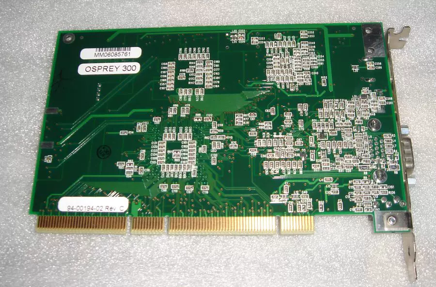 Second-hand Osprey 300 PCI-X video collection card physical map