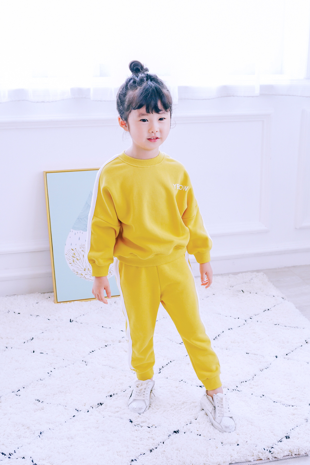 2018 mới Hàn Quốc cha mẹ trẻ em trẻ em áo len cotton thanh phù hợp với dịch vụ nhóm mẫu giáo chất lượng tùy chỉnh quần áo trẻ em hàn quốc