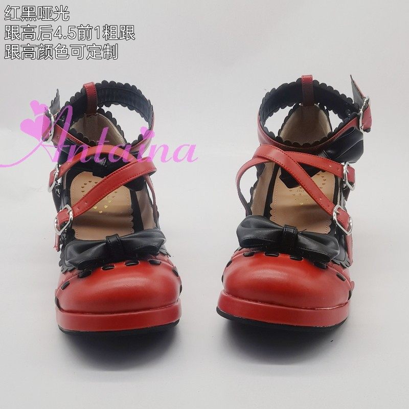 *Tai*na*◣ lolita cos кожзаменитель NK бант в среде кукла Обувь 2002-1 многоцветный antaina 