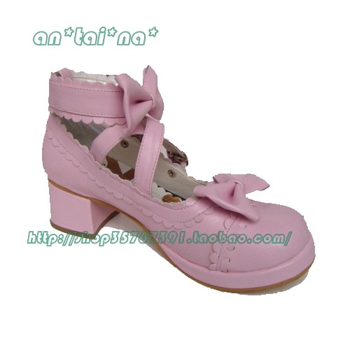 *Tai*na*◣ lolita cos кожзаменитель NK бант в среде кукла Обувь 2002-1 многоцветный antaina 