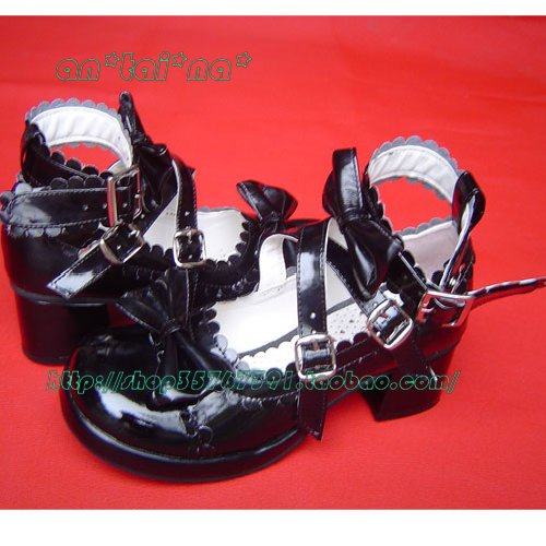 *Tai*na*◣ lolita cos кожзаменитель NK бант в среде кукла Обувь 2002-1 многоцветный antaina 