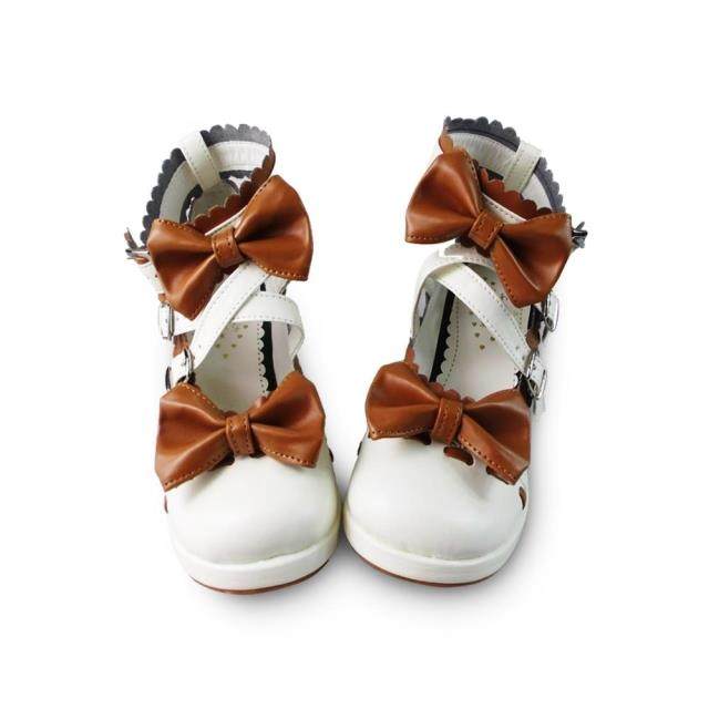 *Tai*na*◣ lolita cos кожзаменитель NK бант в среде кукла Обувь 2002-1 многоцветный antaina 