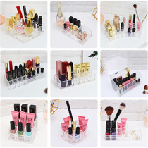 Lipstick storage box ins girl heart desktop finishing dustproof multi-grid with lid lip glaze for cosmetics shelf