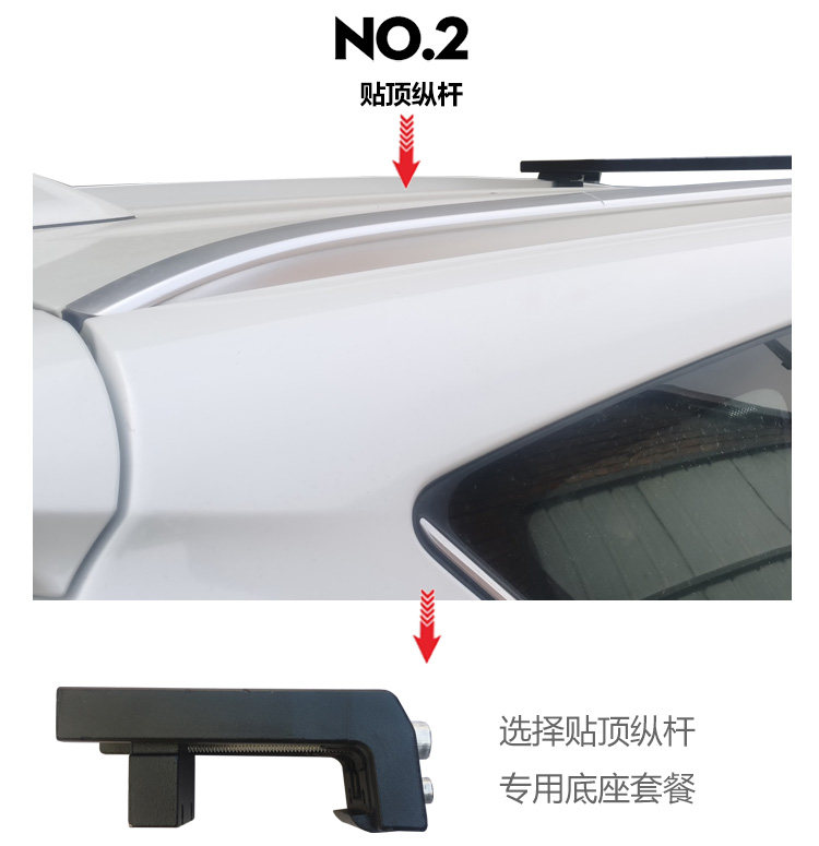 Silent Roof Rack Crossbar for Off-Road Suvs, Universal Aluminum Alloy, No-Drill Telescopic Tent Low-Profile Luggage Crossbar