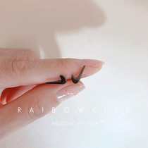 925 sterling silver function Sports wind victory against hook earrings male fashion hip hop personality dark female couple models