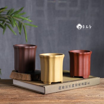 Special offer purple sand miniature green plant flower pots