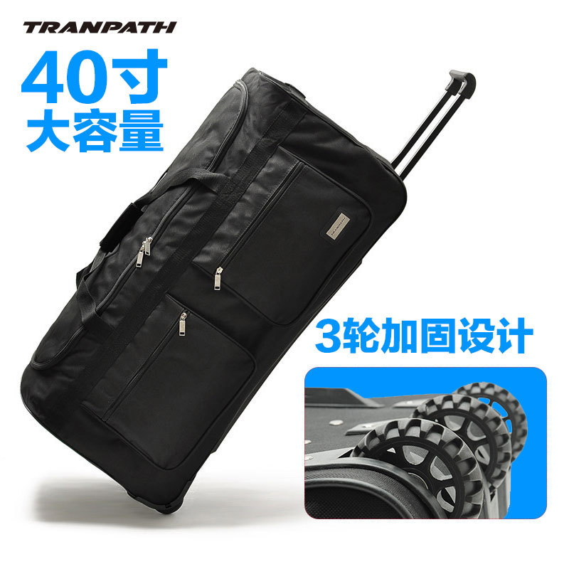 158 Airline Checked Bag Extra Large Capacity 32inch Suitcase 40inch Large Oxford Canvas Lightweight Travel Trolley Case