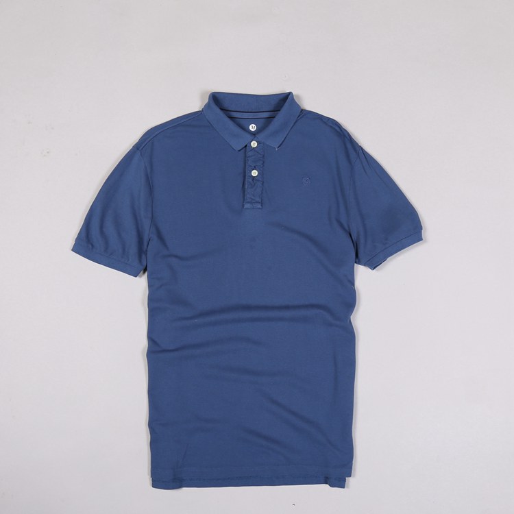 小 瑕疵 nam ngọc trai bông ngắn tay áo polo bông rửa ve áo T-shirt thường màu rắn có XL