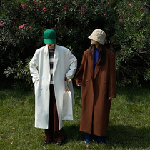 Flower field window suit jacket female Hong Kong style 2021 New loose Hepburn coat long knee suit tide