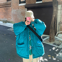 Flower field window Diamond cotton-padded clothes women 2021 New coat cotton-padded jacket bread loose Korean winter clothes thick