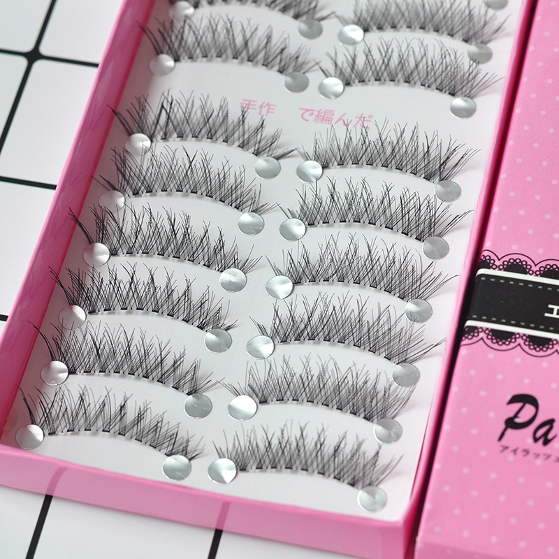 Moon Princess HS-18 lông mi giả xuất tự nhiên lộn xộn mặt cắt ngang Nhật Bản hàng ngày studio ảnh cô dâu trang điểm 10 đôi - Lông mi giả mi giả red cherry