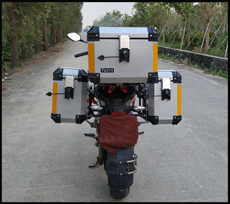 Lifan LF200-10L hộp bên KPT200 nhôm bên hộp hộp sửa đổi phát hành nhanh chóng ba hộp thân cây không thấm nước - Xe gắn máy phía sau hộp thùng đựng đồ gắn đuôi xe máy