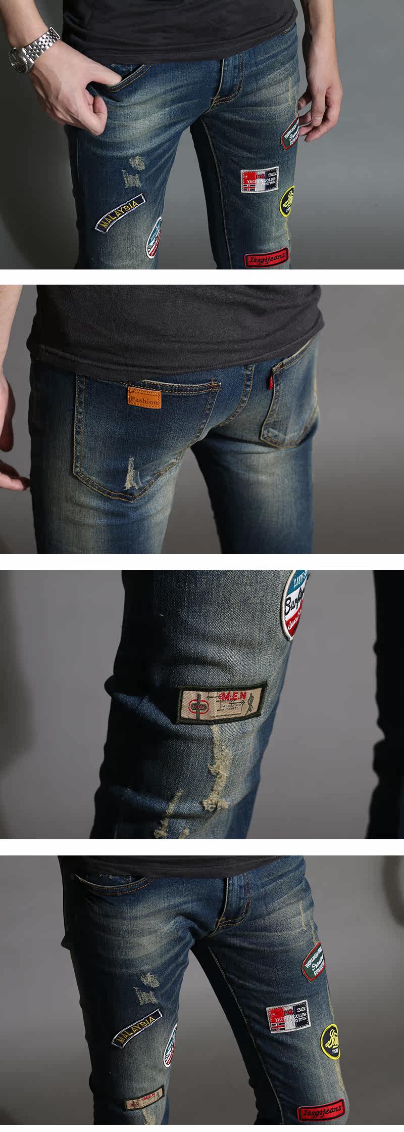 Jeans pour adolescent en coton pour Quatre saisons - Ref 1462767 Image 8