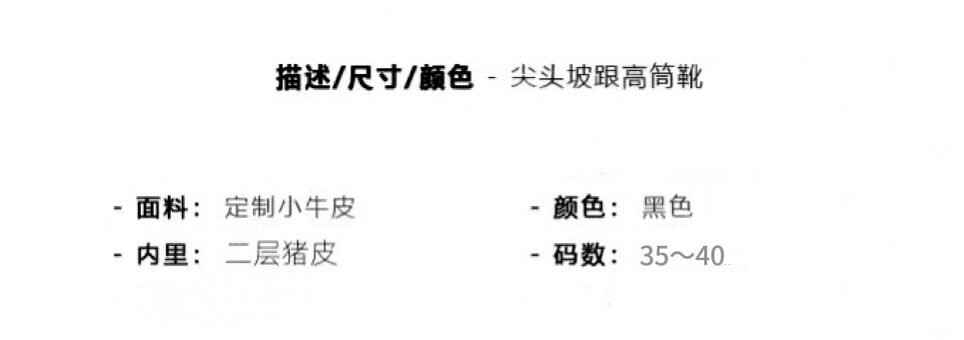 Западные Boots 尖头长筒靴女不过膝2025夏季新款时髦感显瘦高筒靴直筒复古骑士靴