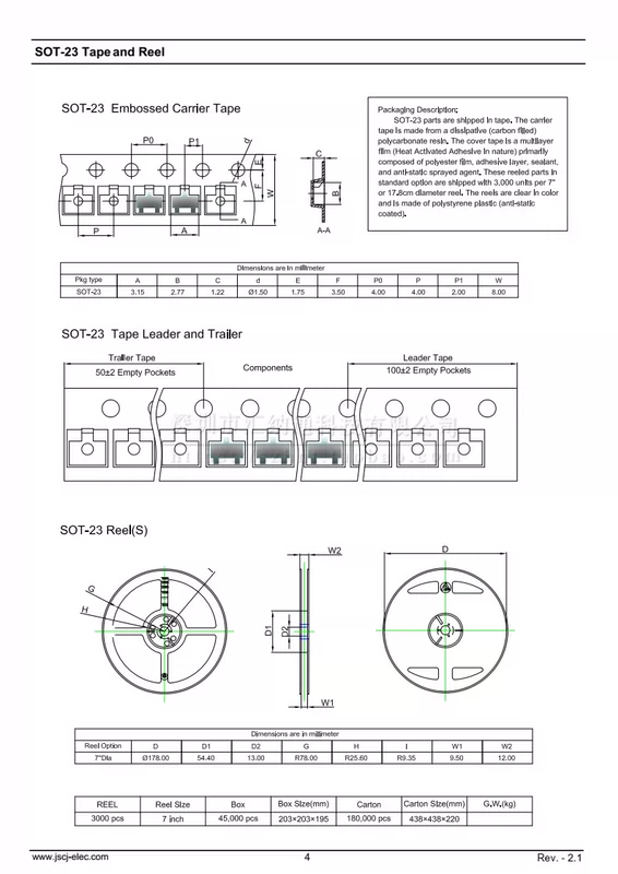 Hàng chính hãng MMBT3904(1AM) MMBT3906(2A) SMD SOT-23 bóng bán dẫn triode