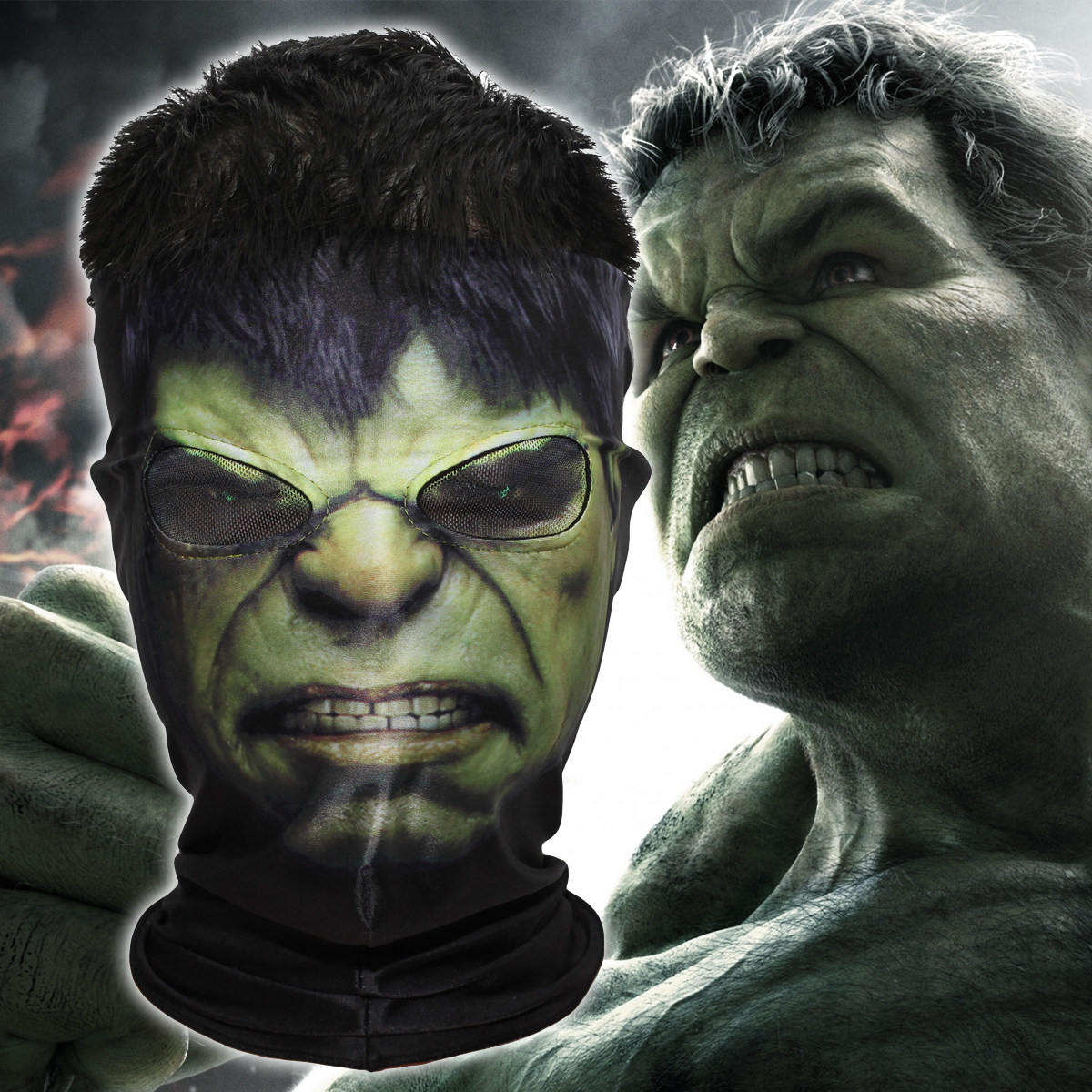 Digital Printed Green Giant Mask Avengers League Haoke Headgear