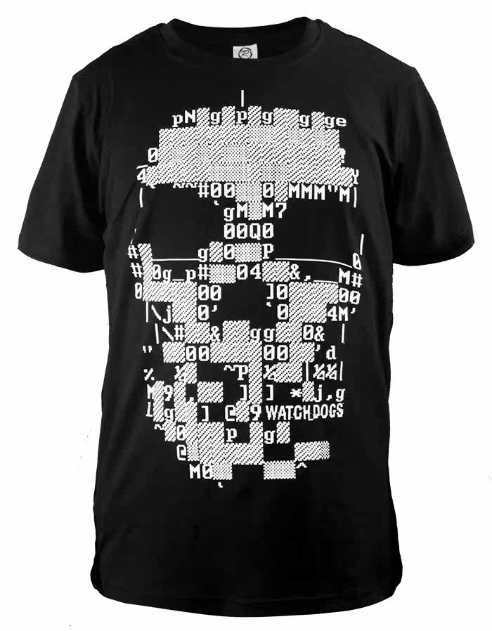 Watchdog T-shirt watch dogs clothes game theme perimeter T-shirt big skeleton logo