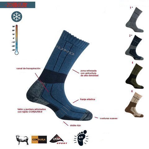 Authorized import of Spanish MUND wear-resistant Merino wool thickened warm outdoor socks mountaineering socks-20 degrees