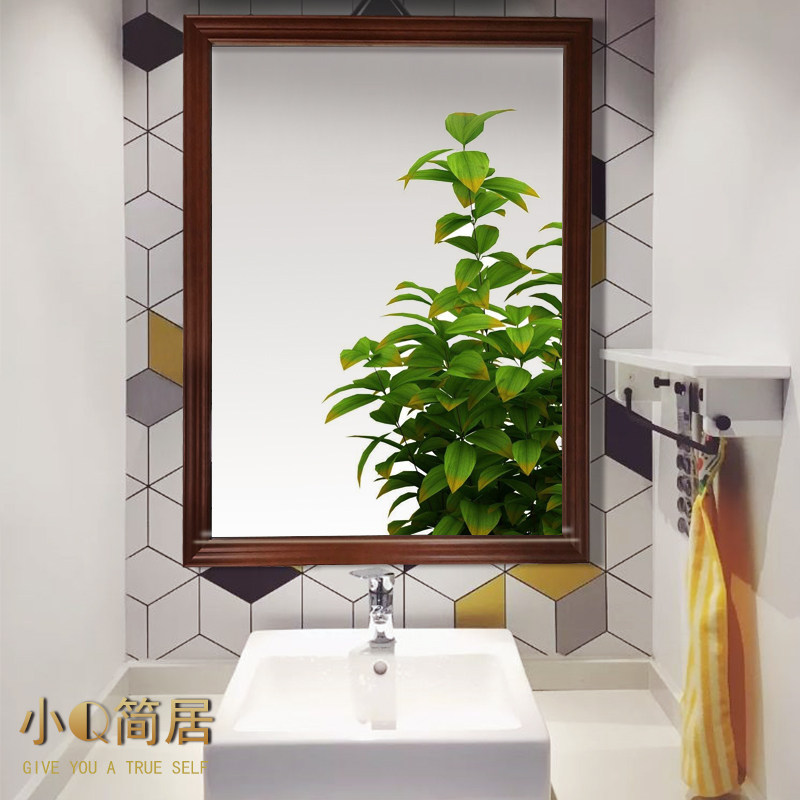 Imported solid wood bathroom mirror wall mirror makeup room mirror wall hanging makeup mirror mortar mirror porch mirror can be customized