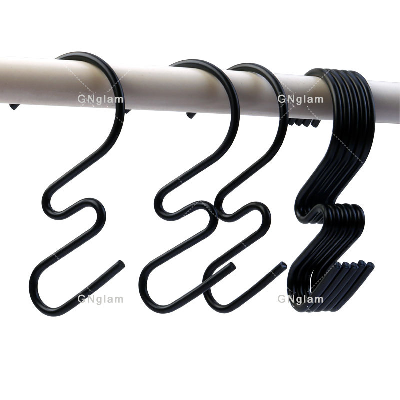 Curved Black Painted S-Hook, S-Shaped Pants Hook, Jeans S-Hook, Clothing Store Hook, Direct from the Manufacturer Curved Black Painted S-Hook, S-Shaped Pants Hook, Jeans S-Hook, Clothing Store Hook, Direct from the Manufacturer