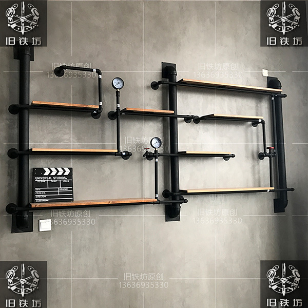 Iron Pipe Wall Shelf Wine Rack Creative Decoration Of Ancient Iron Pipe Wall Shelf Wine Rack Creative Decoration Of Ancient