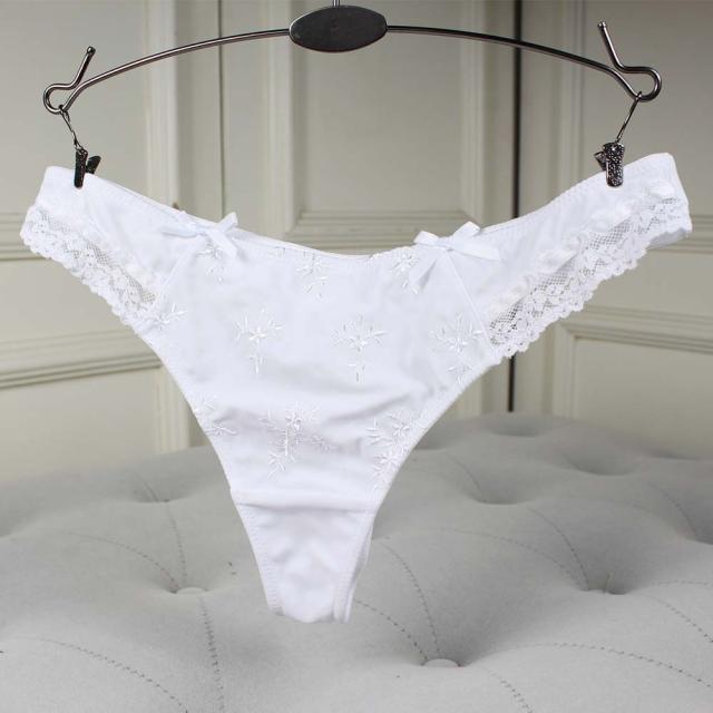 Quần lót thêu quần lót nữ mid-thongs quan xi