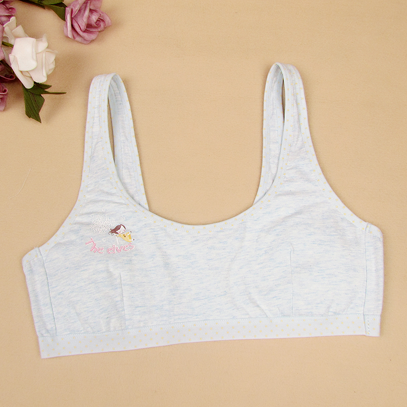 Cute college style pure cotton girl bra girl vest junior high