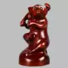 Dongyang wood carving solid wood Mahogany quality lucky Zodiac monkey home animal Monkey King immediately seal Hou ornaments