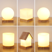 Day-type table lamp cozy solid wood headboard Small night light Nordic minimalist modern desk Living room Bedroom Decorative Table Lamp